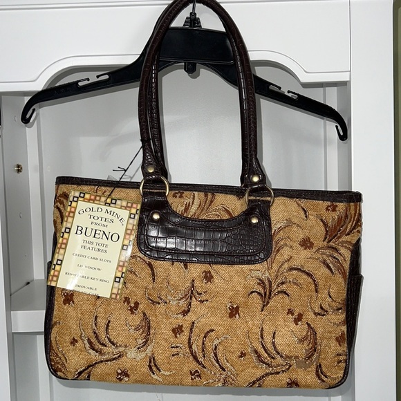 NWT Gold Mine Tote from Bueno shoulder bag purse Tan Cream Brown - Picture 11 of 17